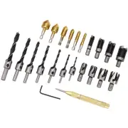 23pcs Countersink Drill Bit Set Woodworking Drill Bit Chamfer Drilling Tool
