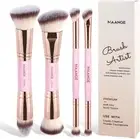 Makeup Brushes Set, 4Pcs Premium Double-Ended Makeup Brush Foundation Contour...