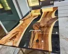 Beautiful Epoxy Resin Table Walnut Custom Order Table Top For Kitchen Furniture