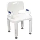 bath bench shower chair stool back and arms bathroom seat adjustable height