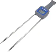 Wood Humidity Meter with Probe Backlit LCD Display Accurate Measurement for Woodworking Furniture ABS Stainless Steel 458x75x33mm