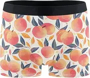 [FRODOTGV] Cute Peaches White Men's Boxer Brief Shorts Athletic Underwear for Men Compression Boxer Para Hombre