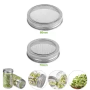 2-10X Stainless Steel Wide Mouth Seed Sprouting Jar Strainer Lids Filter Screen