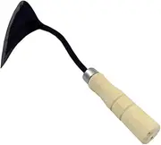 AIMALL Premium Hand Forged Korean Traditional Plow Hoe, 12.6 Inch Durable Farming Garden Hand Tool for Digging, Sturdy Handle, Ideal for Professional and Home Gardening Use