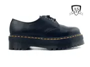 New Dr. Martens 1461 Quad Black Polished Smooth Size Men's 8/Women's 9 Black