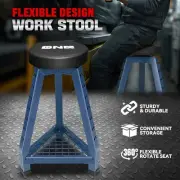 Heavy Duty Metal Steel Mechanics Garage Work Shop Stool Chair Rotate Seat Blue