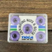 Tioga Chainring Bolts Old School BMX Purple Lavendar NOS 80s OG 1980s Nuts Set
