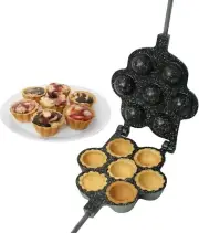 Mini Muffins Mold Maker Open Pies Cookie Maker Non-Stick Granite Mold 7 Cookies