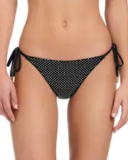 Red Carter Side Tie Bikini Bottom
