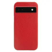 Back Cover for Google Pixel 6a Genuine Cow Leather+PC Phone Case Compatible with MagSafe