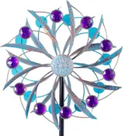 Metal Wind Spinner Dual Direction Windmill Kinetic Sculpture Yard Patio Decor