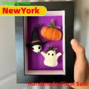 Halloween Handmade Needle Felted Wool Hat Pin unique cute Gift Decoration