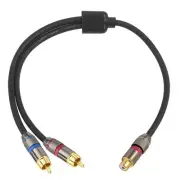 RCA Female to Dual RCA Male Y Splitter Cable,Gold Plated RCA (1 Female to 2 M...