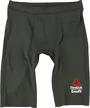 [Reebok] Mens RC Swim Jammer Compression Athletic Pants, Green, Medium