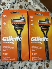 TWO Gillette Fusion5 Men's Razor: Two Packs, 2 Razors & 3 Cartridges