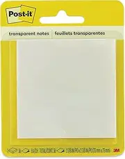 Post-it® Transparent Notes, 2.8 in. x 2 .8 in., 1 Pad/Pack 73 mm x 73 mm