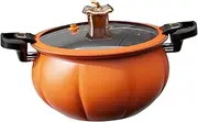 Perfk 8L Non-Stick Cooking Pot with Lid, Large Capacity, Multipurpose, Pressure Stew Pot for 2-8 People, Soup, Pasta, Noodle, Easy Clean, Glass Cookware, Stylish Design