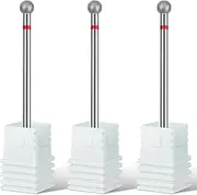 Rolybag Cuticle Nail Drill Bits Ball Shape Cuticle Drill Bit for Nail Drill Bit 3/32” Professional Safety Cuticle Clean Drill for Electric Remove Cuticle Dead Skin Manicure Tools (Fine)