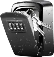 Upgraded Key Lock Box, 4 Digit Combination Key Storage Lock Box, 3.66'' Wall ...