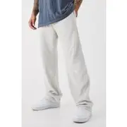 Mens Light Grey Relaxed Fit Premium Towelling Jogger