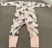 Bonds BNWT 2017 Orange Stitch Zebra Zippy Size 00 (3-6 Months)