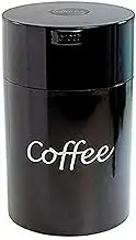 Coffeevac 1LB – Patented Airtight Container | Multi-use Vacuum Container Works as Smell Proof Containers for Ground Coffee and Coffee Bean Containers. Black with Logo