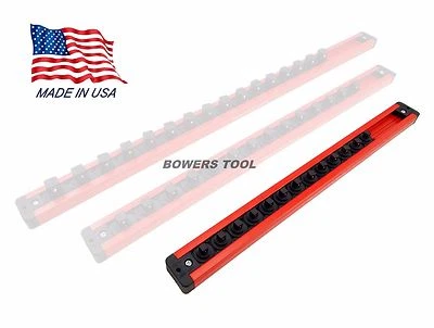 Mechanics Time Saver 1/4 in Drive Lock A Socket Magnetic Rail Rack MTS USA Made