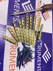 One third 3.5mm Locking Plates 4-12 holes & Lcp Screws,Titanium Grade 5 (90 Pcs)