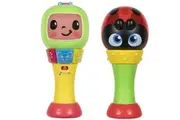 CoComelon Sing n Play Maracas, 3 Play Modes - Plays 6 Fan Favorite Song Clips, Learn Animal Sounds and Colors - Lights Up - Two Maracas - Musical Instruments for Kids, Toddlers, and Preschoolers
