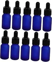 PACKOVE 10Pcs Frosted Glass Essential Oil Dropper Bottles Portable Liquid Dispenser for Travel for Oils Lotions More Space Saving Design Sealed