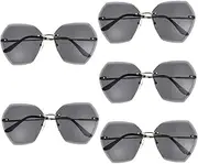 [Holibanna] 2pcs Sunglasses Small Face Oversized Glasses Fashion Glasses for Women Party Eyeglasses Star Eyeglasses Frame for Men Vintage Glasses Summer Decor Colorful Miss Outdoor Props