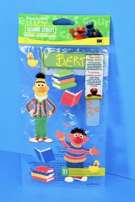 LARGE! JOLEE'S 3-D BERT & ERNIE STICKERS Sesame Street Scrapbook Embellishments