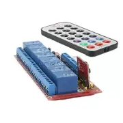 Multifunction Infrared Remote Control 8-Channel Relay Module 12V Bidirectional W