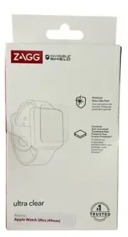 ZAGG InvisibleShield Ultra Apple Watch Clear Scratch & Shatter Screen 49mm - NEW
