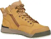 [Hard Yakka] Men's 3056 Lace-Up Side Zip Steel Toe Safety Boot, Wheat, 6 AU/7 US