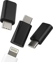 Lightning to USB C Charging Adapter (3 Pieces) for Apple Charging Cable Socket to Type-C Android Mobile Phone Plug for iPhone 15 MacBook Thunderbolt Accessories for iPad PD Power Compatible with