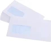 jojofuny Retro Design Self-Seal Envelopes 50pcs Letter Storage Pouches Windowed for Easy Viewing Business Personal Use