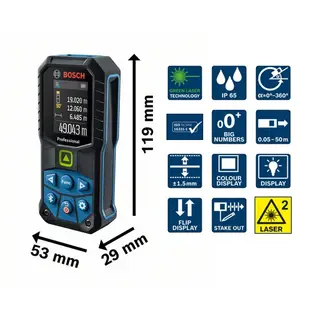 【含稅店】BOSCH 博世 GLM 50-23G 綠光 雷測測距儀 50米 測距儀 測量儀 50M GLM50-23G