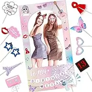 in My Birthday Era Decorations - Photo Booth Frame Birthday Photo Booth Props Music Themed Party Decorations