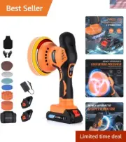 Cordless Car Buffer Polisher, 6IN Car Buffers And Polishers Kit, 6 Variable S...