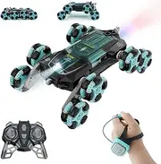 Peeokuo 8WD Gesture Sensing Stunt Rc Cars, Toys for Age 8-13 Hand Remote Control Climbing Car, Toy for Kids 9 10 11 12 Year Old Christmas Birthday Coolest Best Gift Ideas for Boys (Black)