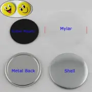 3" 75mm Rubber Magnetic Button Parts for 75mm Button Maker 100 Sets/Pack