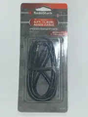 6-Foot RCA (Phono) Male to 1/8" (3.5mm) Mono Male Shielded Audio Cable Black New