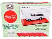 6 Collectible Acrylic Display Show Cases w/ Red Plastic Bases Coca-Cola for 1/64