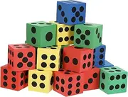 ERINGOGO 20pcs Colorful Eva Dice for Fun Educational Game Dice Party Favors Soft for Various Games for Home School Activities Attractive Colors for Engagement Random Color