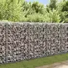 Gabion Basket with Lids Garden Retaining Wall Steel Galvanised Wire vidaXL