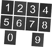HEALLILY 1 Set Address Plate Template Mailbox Numbers Reflective Decal Door Sticky Labels Bin 0-9 Address Number Stencil Letters Sign Stickers Number Stencils Painting Templates Black