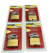 ( LOT OF 4) PACKRITE 2" SOLID BRASS PADLOCK MODEL SS-350