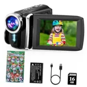 Video Camera Camcorder HD 2.7K 36MP Kids Camcorder Vlogging Camera for Black