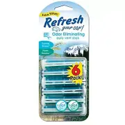 Refresh Your Car! 6 pack Vent Stick Eliminate Odor Summer Breeze & Alpine Meadow